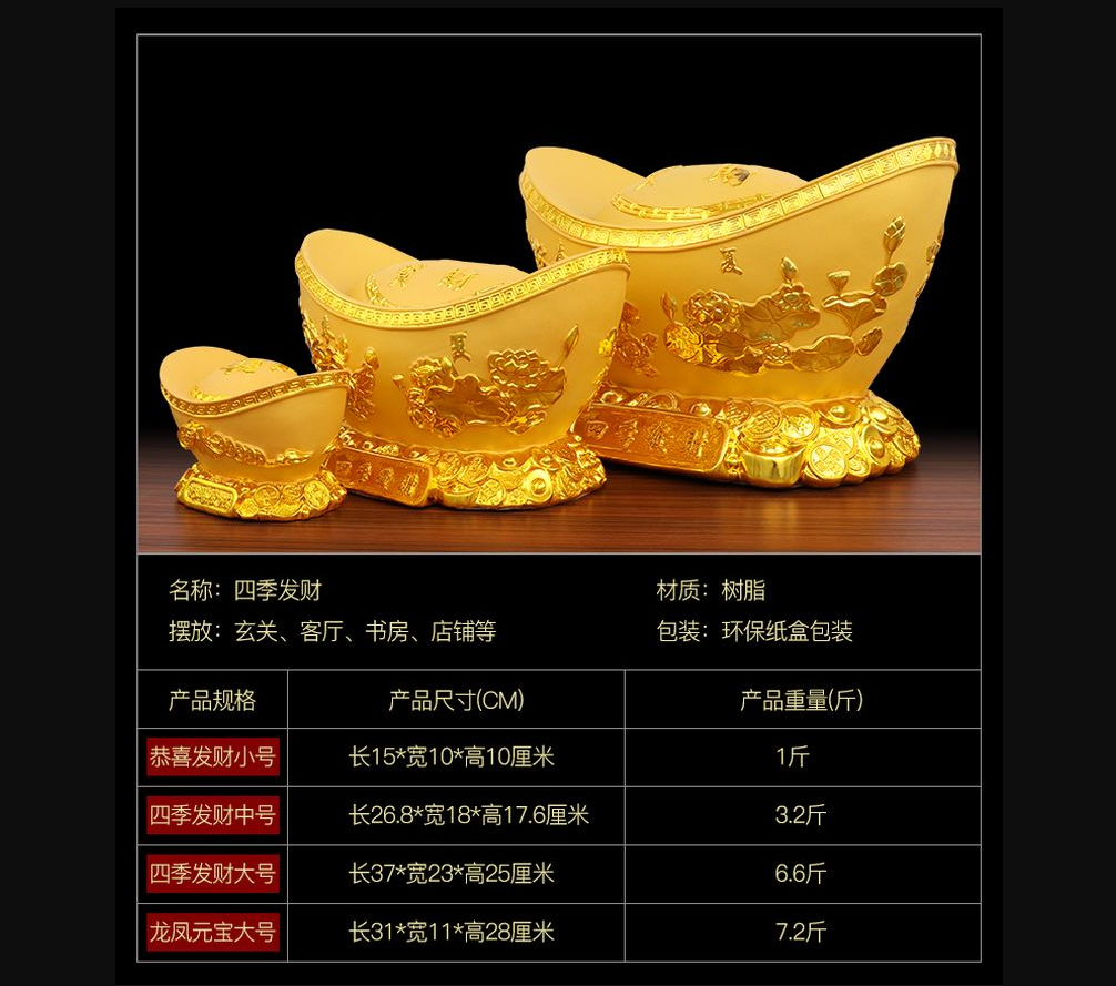 Ba đĩnh tiền vàng Tượng trưng cho tài lộc và Tam Tài